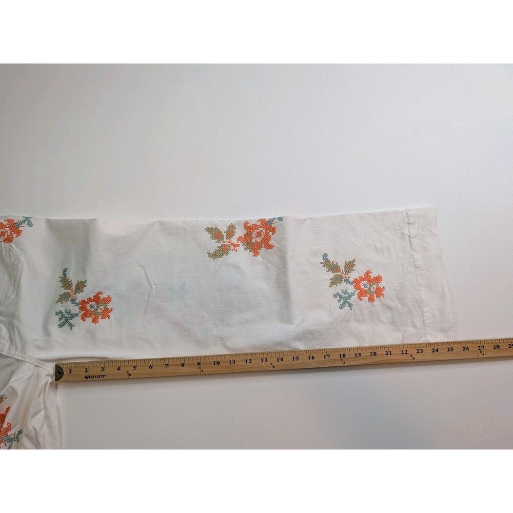 Anthropologie Maeve Colette White Wide-Leg Jeans Floral Embroidery 25 - Picture 10 of 14